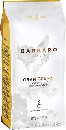 Кофе Carraro Gran Crema в зернах 1000 г