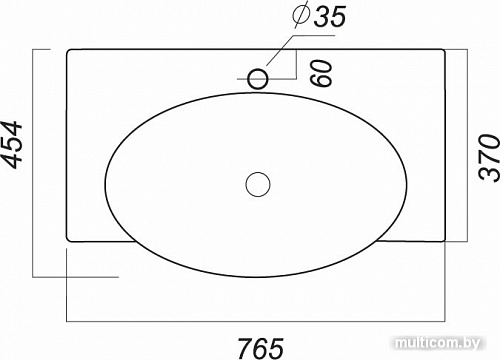 Умывальник Sanita Luxe Infinity 76 INF76SLWB01KR