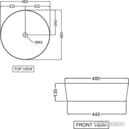 Умывальник Jaquar OPS-W FIT-15901N