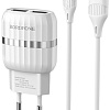 Сетевое зарядное Borofone BA24A Lightning (белый)
