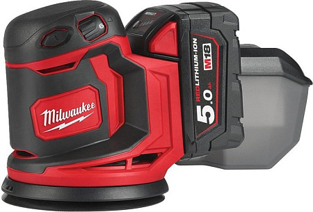 Эксцентриковая шлифмашина Milwaukee M18 BOS125-502B 4933464229 (с 2-мя АКБ, сумка)