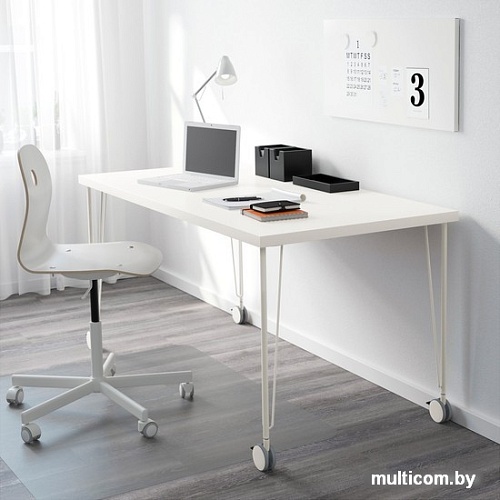 Письменный стол Ikea Линнмон/Крилле (белый/белый) [390.019.42]