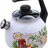 Чайник со свистком СтальЭмаль Вкусный компот 4с209я