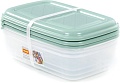 Набор контейнеров Полесье №41 2.7л с крышками 73843 (3 шт, прозрачный/бледно-оливковый)