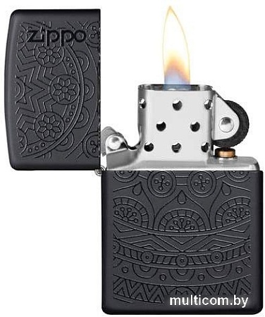 Зажигалка Zippo 29989 Black Matte Tone on Tone Design