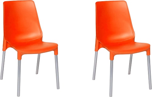 Стул TetChair Genius металл/пластик (2шт, оранжевый/ножки хром)