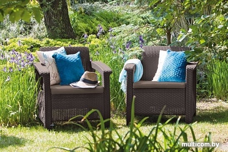Набор садовой мебели Keter Corfu II Duo 223194 (коричневый)