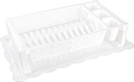 Сушилка для посуды Альтернатива Кружево М6283 (белый)