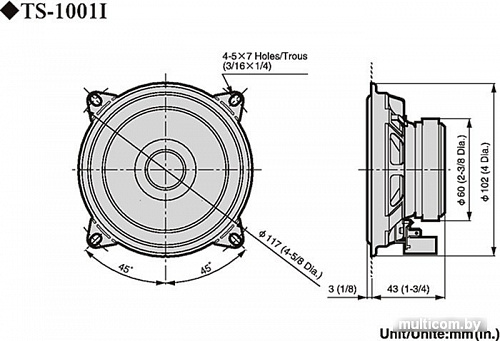Компонентная АС Pioneer TS-1001i