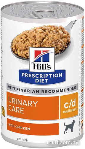 Консервированный корм для собак Hill's Prescription Diet c/d Multicare Urinary Care с курицей (для здоровья нижних мочевыводящих путей) 370 г