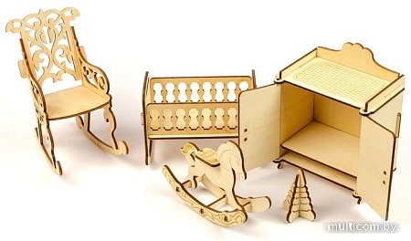 Аксессуары для кукольного домика Теремок Детская для кукол типа Barbie КМБ-14