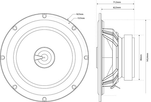 Коаксиальная АС MTX TX265C