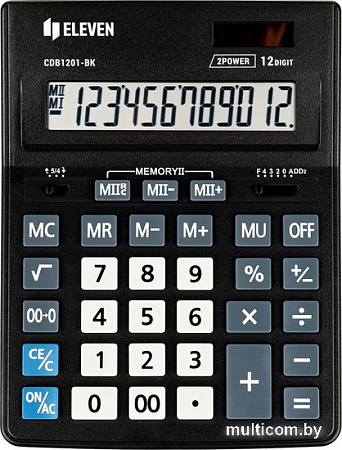 Бухгалтерский калькулятор Eleven Business Line CDB1201-BK (черный)