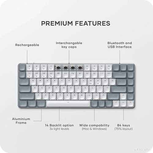 Клавиатура Satechi SM1 Slim (светло-серый)