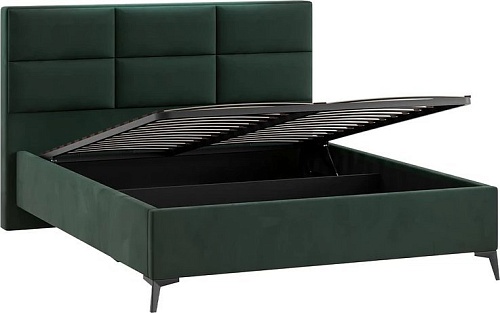 Кровать Трия Делана Тип 1 с подъемным механизмом 160x200 (велюр Confetti Deep forest)