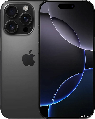 Смартфон Apple iPhone 16 Pro Dual eSim 256GB (черный титан)