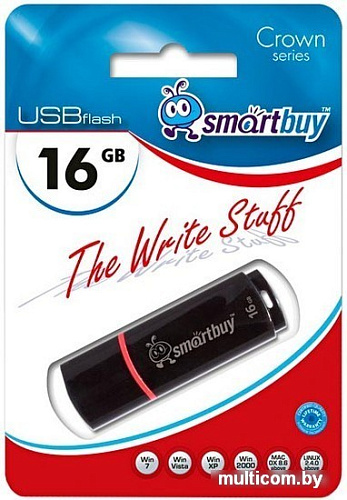 USB Flash Smart Buy Crown 16Gb Black (SB16GBCRW-K)