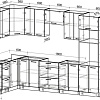 Готовая кухня Интерлиния Мила Лайт 1.68x3.4 левая (дуб золотой/дуб золотой/малага)