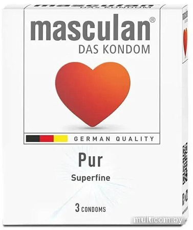 Гладкие презервативы Masculan Pur №3