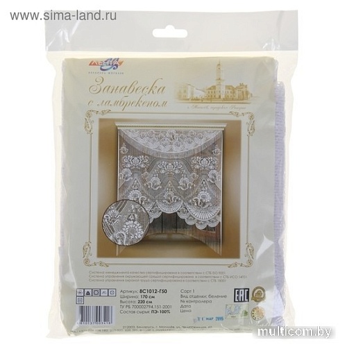 Тюль Лента 1108581 1.7x2.2 м (белый)