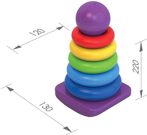 Пирамидка Нордпласт Шарик 432