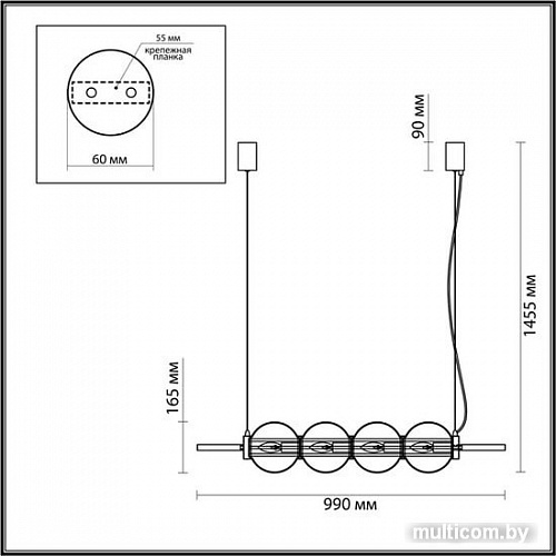 Подвесная люстра Odeon Light Francesca 4273/4