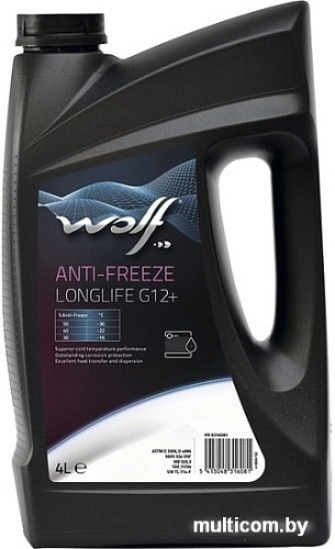 Wolf G12+ Anti-freeze LongLife 4л