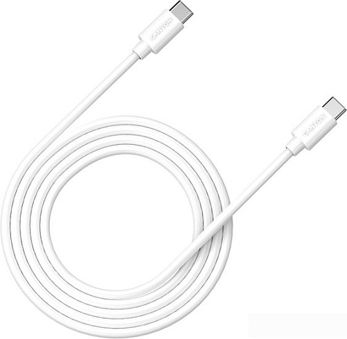 Кабель Canyon CNS-USBC12W USB Type-C - USB Type-C (2 м, белый)