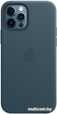 Чехол Apple MagSafe Leather Case для iPhone 12/12 Pro (балтийский синий)