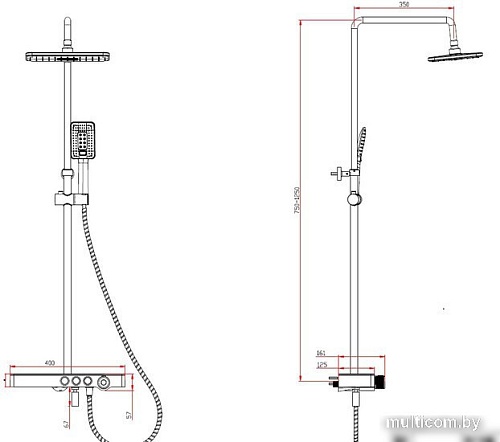 Душевая система Savol SK-H3345A