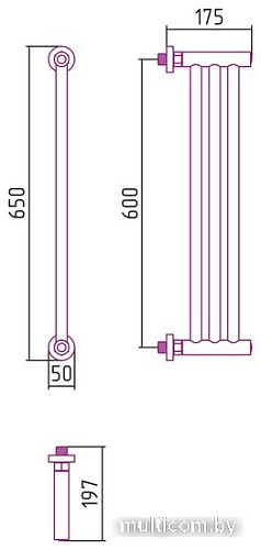 Полотенцесушитель Сунержа Хорда ПП 600х195 00-4124-0600