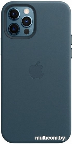 Чехол Apple MagSafe Leather Case для iPhone 12/12 Pro (балтийский синий)