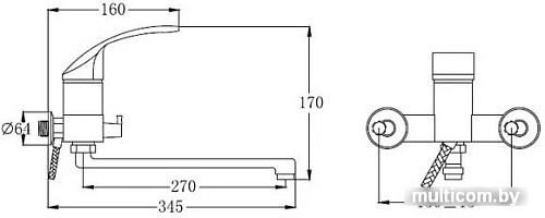 Смеситель РМС SL85-006E