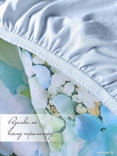 Luxsonia Трикотаж на резинке 120x200 Мр0010-8 (голубой)