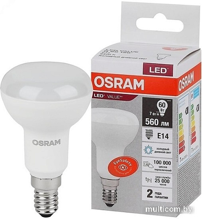 Светодиодная лампа Osram LV R60 7 SW/865 230V E14 10X1 RU