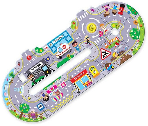 Развивающая игра Азбукварик Веселый город. Музыкальные пазлы 2943