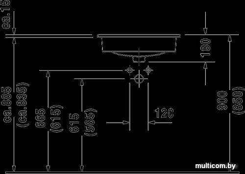 Умывальник Duravit D-Code 54.5x43.5 (0337540000)