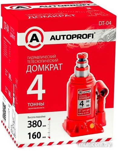 Бутылочный домкрат Autoprofi DG-04 4т