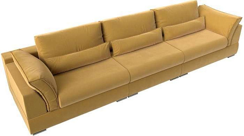 Диван Mebelico Пекин Long 115457 (микровельвет, желтый)