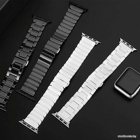 Браслет Rumi Ceramic для Apple Watch 42/44/45 мм (черный)