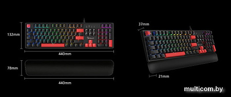 Клавиатура A4Tech Bloody S515R (черный, Bloody BLMS Red)