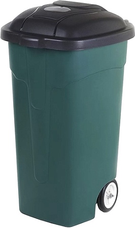 Мусорное ведро Эльфпласт EP424 на колесах 105 л (темно-зеленый/черный)