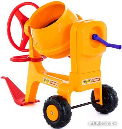 Бетономешалка игрушечная Полесье №1 с прицепным устройством 43757