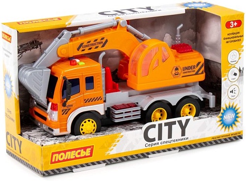 Экскаватор Полесье Сити 86433 (оранжевый)