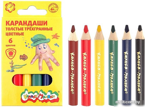 Набор цветных карандашей Каляка-Маляка КТТКМ6 (6цв)