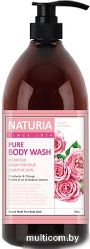 Косметика по уходу за телом Evas Гель для душа Naturia Pure Body Wash Rose & Rosemary 750 мл