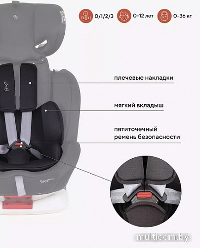 Детское автокресло Rant Basic Twist Isofix YC06 (черный)