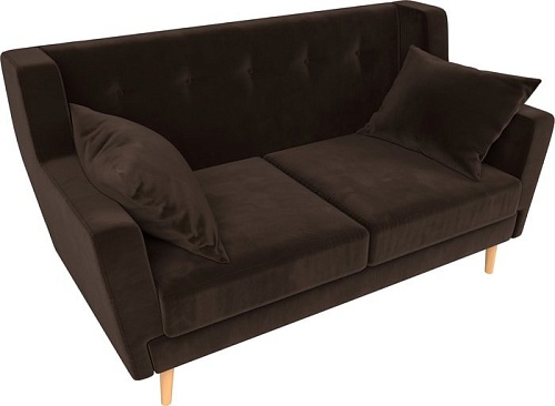 Диван Mebelico Брайтон 2 (микровельвет, коричневый)