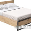 Кровать Millwood Neo Loft КМ-4.6 Л (дуб золотой Craft/металл черный)
