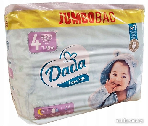 Подгузники Dada Extra Soft 4 Jumbo Bag (82 шт)